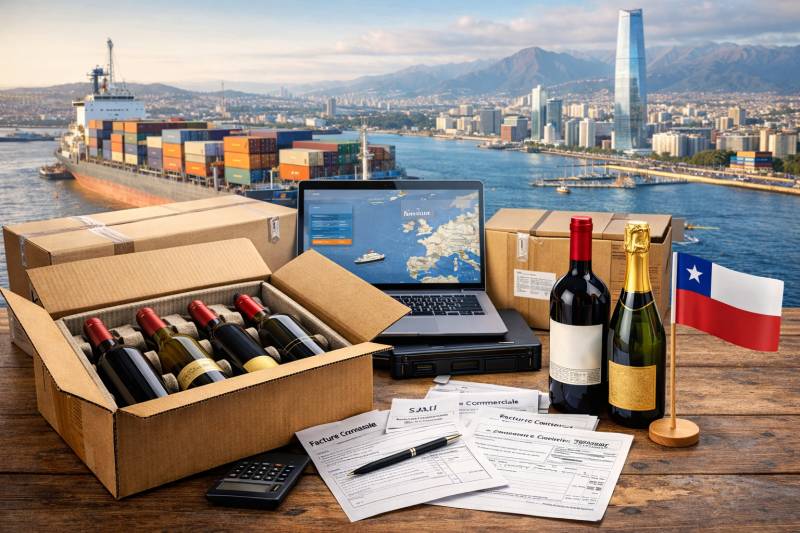 Spécialiste de l'envoi de vin et de champagne au Chili 